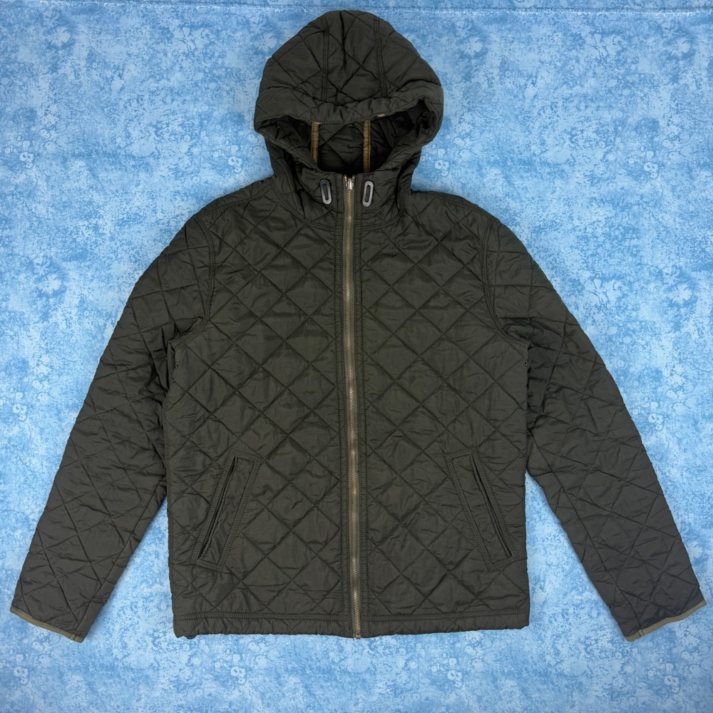 Converse Black Canvas Chuck Taylor Quilted Jacket Men's Medium Green